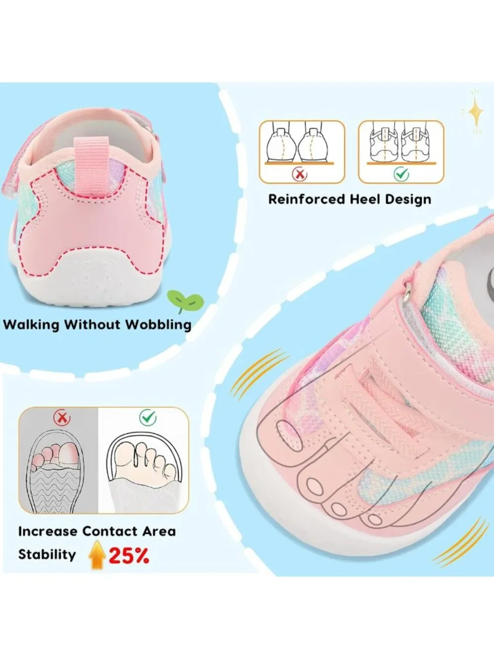 Breathable Infant Walking Shoes | Lightweight Barefoot Sneakers for Baby Boys